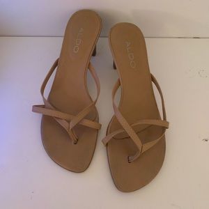 ALDO nude heeled sandals